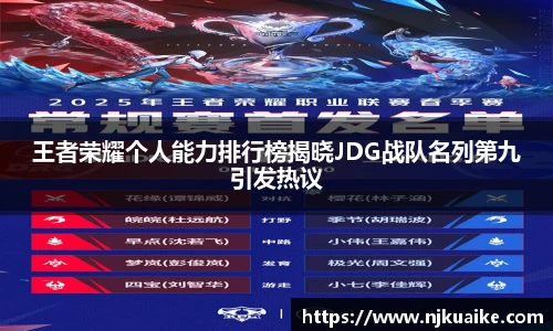王者荣耀个人能力排行榜揭晓JDG战队名列第九引发热议